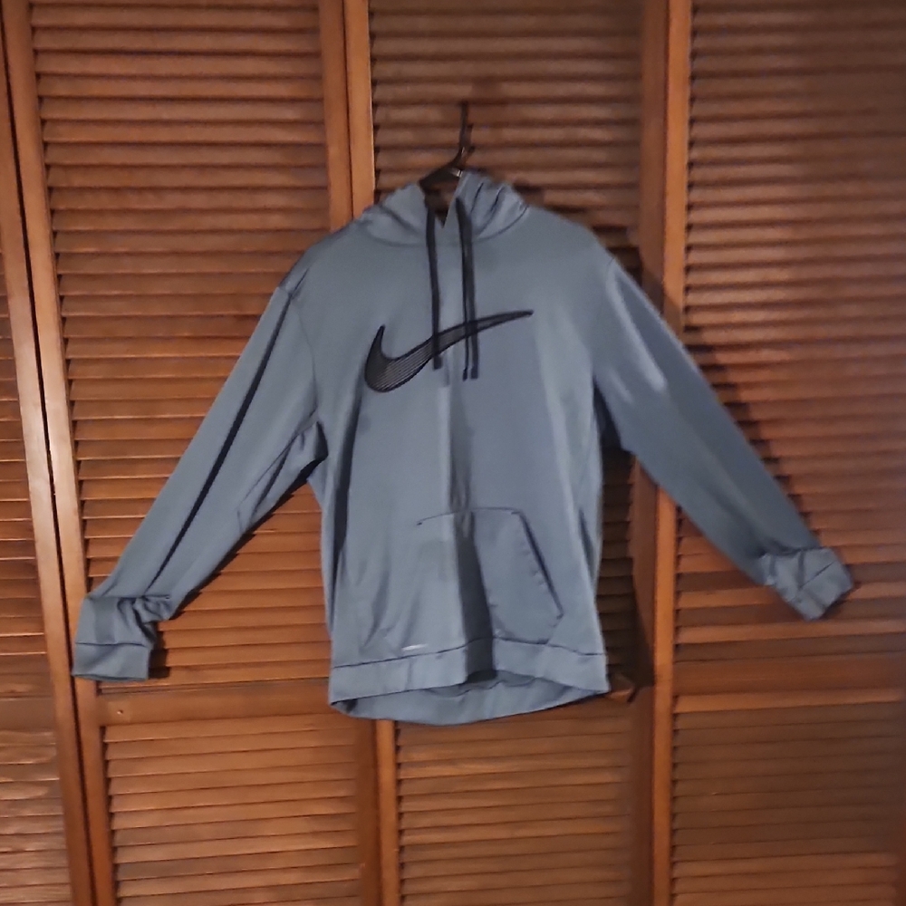 Nike Slate Blue Hoodie with Black Swoosh